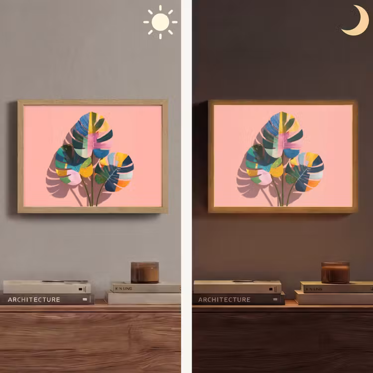 Lightbox - Wandlamp - Bladeren - Geschilderd - Vlakken - Kleurrijk — 6