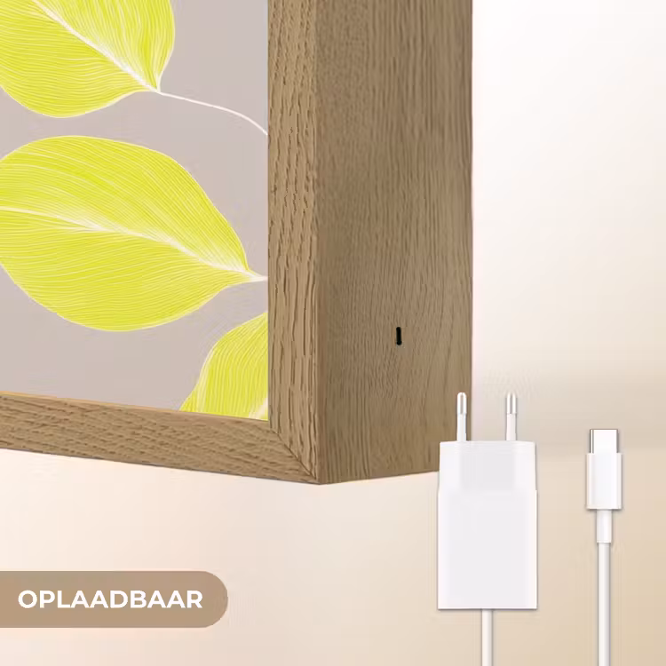 Lightbox - Wandlamp - Bladeren - Neon - Geel - Lijnen — 7