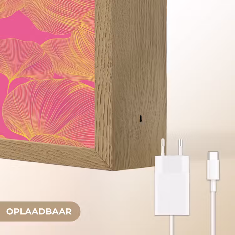 Lightbox - Wandlamp - Bladeren - Nerven - Grafisch - Roze — 7