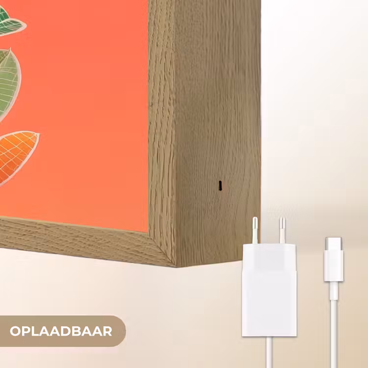 Lightbox - Wandlamp - Bladeren - Nerven - Oranje - Structuur — 7