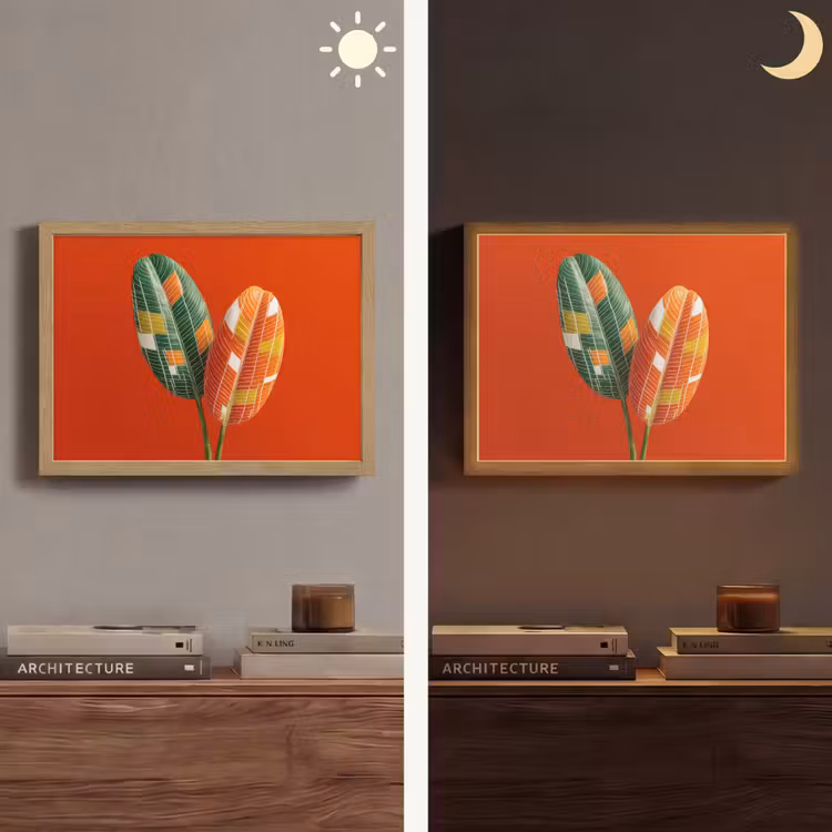 Lightbox - Wandlamp - Bladeren - Ovaal - Mozaïek - Patroon — 6