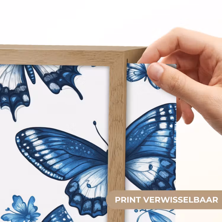 Lightbox - Wandlamp - Blauw - Vlinders - Bloemen - Wit — 5