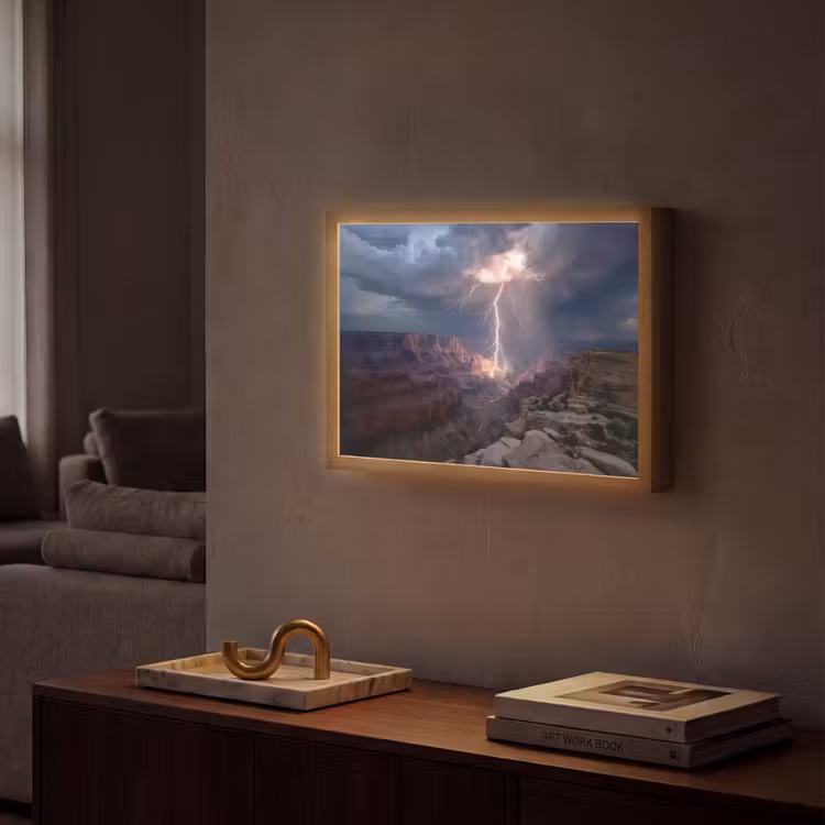 Lightbox - Wandlamp - Bliksem - Wolken - Canyon — 2