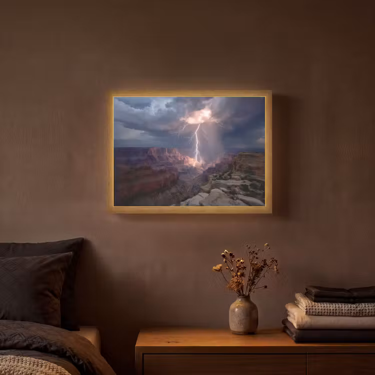 Lightbox - Wandlamp - Bliksem - Wolken - Canyon — 3
