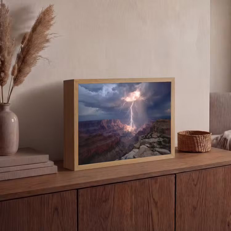 Lightbox - Wandlamp - Bliksem - Wolken - Canyon — 4