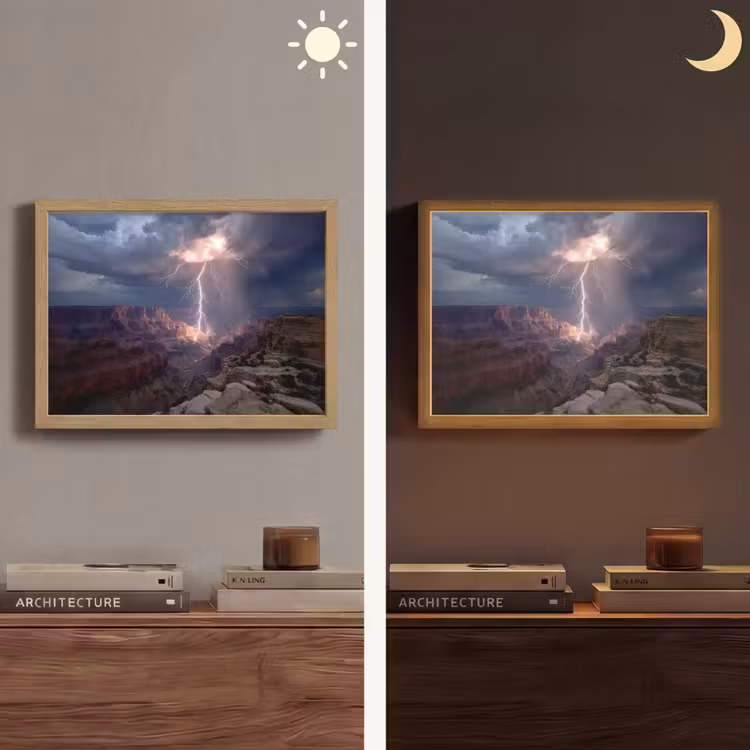 Lightbox - Wandlamp - Bliksem - Wolken - Canyon — 6