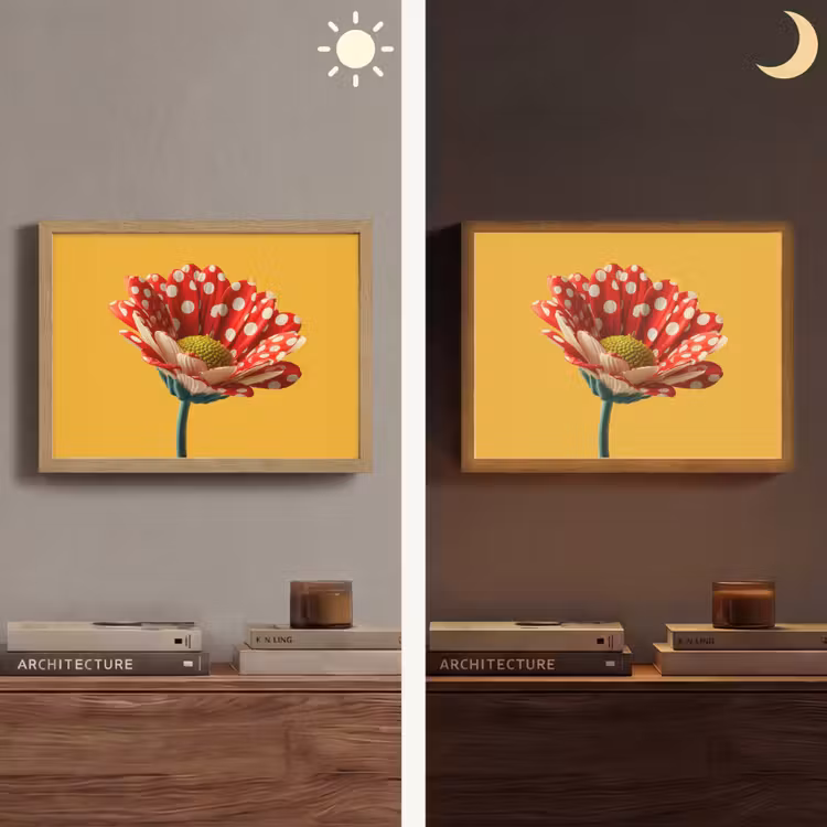 Lightbox - Wandlamp - Bloem - Rood - Stippen — 6