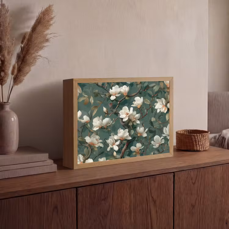 Lightbox - Wandlamp - Bloemen - Takken - Wit - Klassiek — 4
