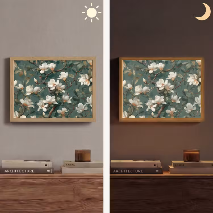Lightbox - Wandlamp - Bloemen - Takken - Wit - Klassiek — 6