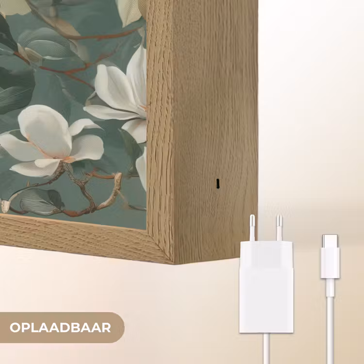 Lightbox - Wandlamp - Bloemen - Takken - Wit - Klassiek — 7