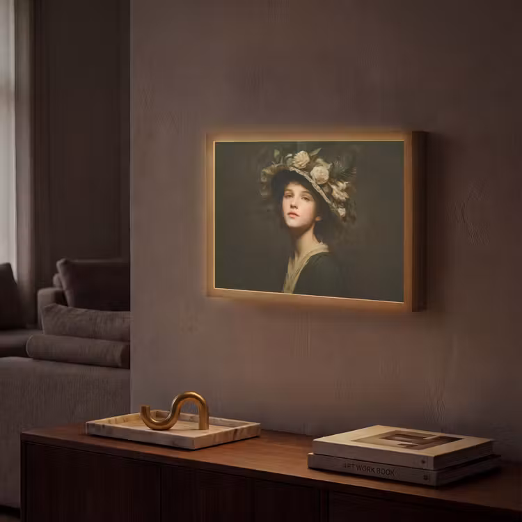 Lightbox - Wandlamp - Bloemenhoed - Portret - Vrouw — 2