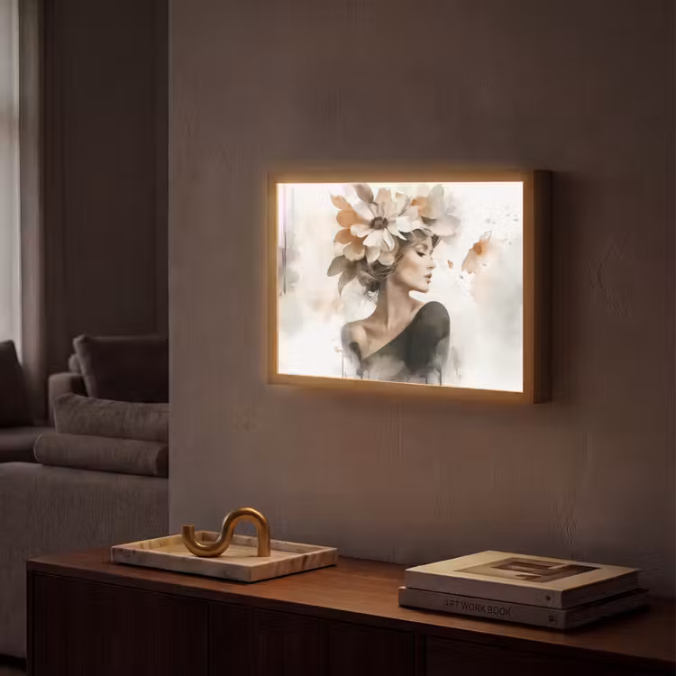 Lightbox - Wandlamp - Bloesem - Portret - Gezicht — 2