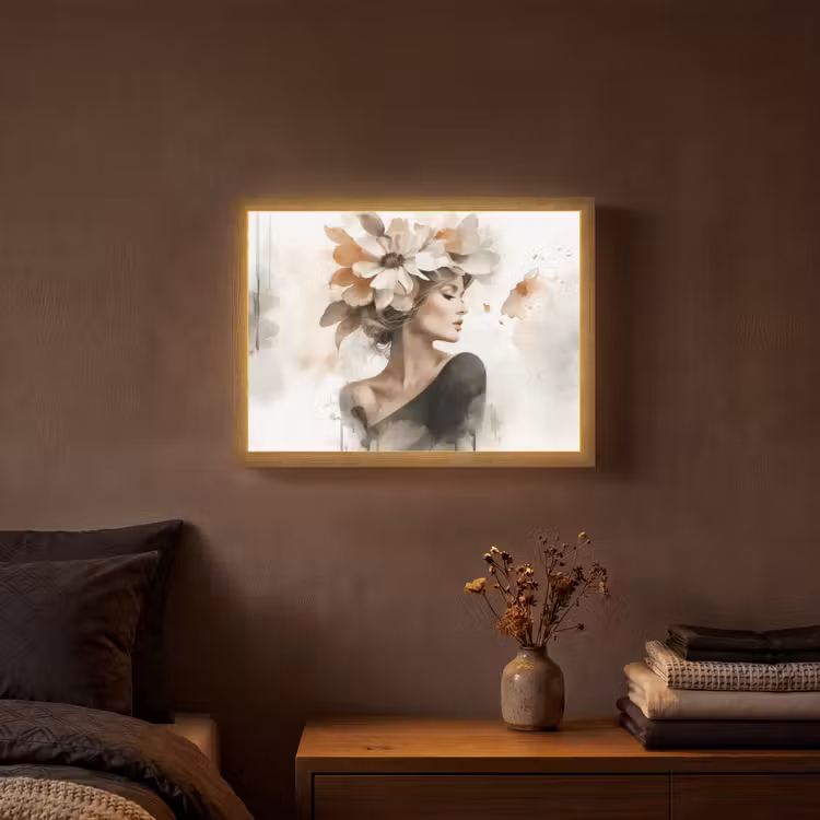 Lightbox - Wandlamp - Bloesem - Portret - Gezicht — 3