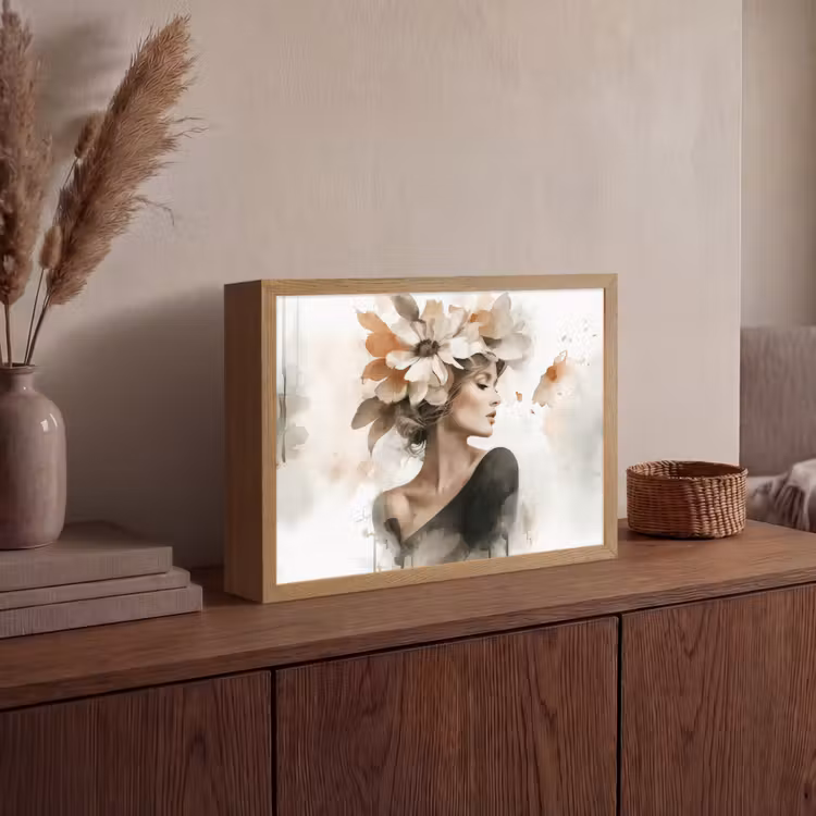 Lightbox - Wandlamp - Bloesem - Portret - Gezicht — 4