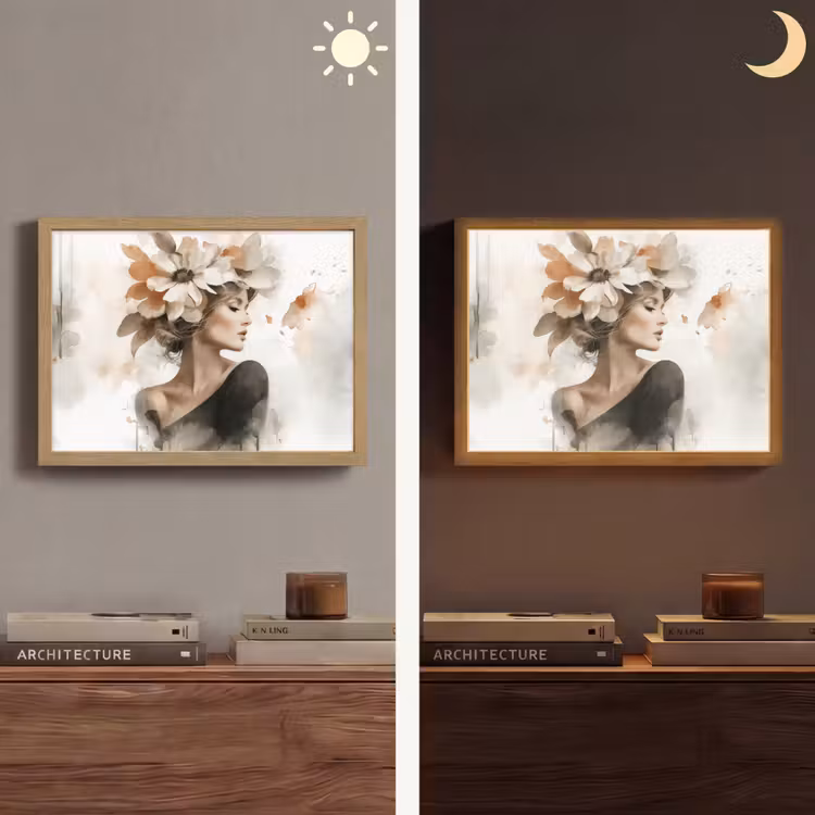 Lightbox - Wandlamp - Bloesem - Portret - Gezicht — 6