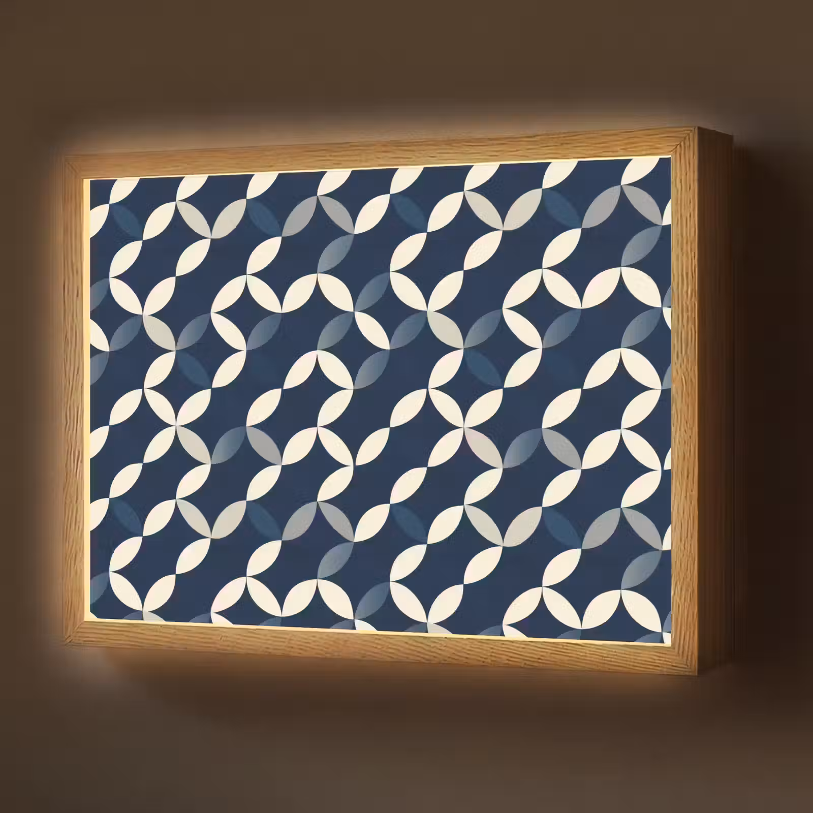 Lightbox - Wandlamp - Abstract - Patroon - Blauw — 1