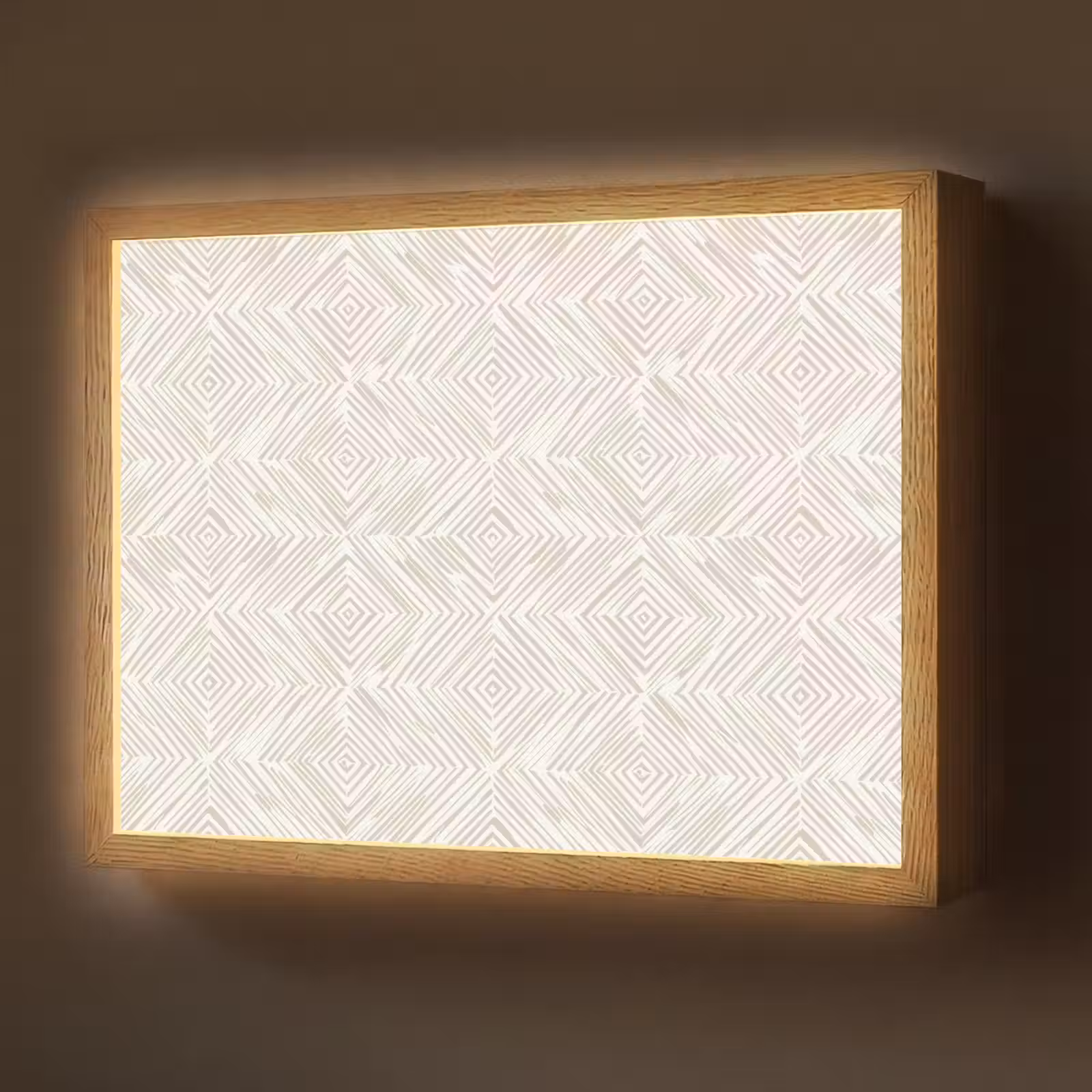 Lightbox - Wandlamp - Abstract - Ruiten - Beige — 1