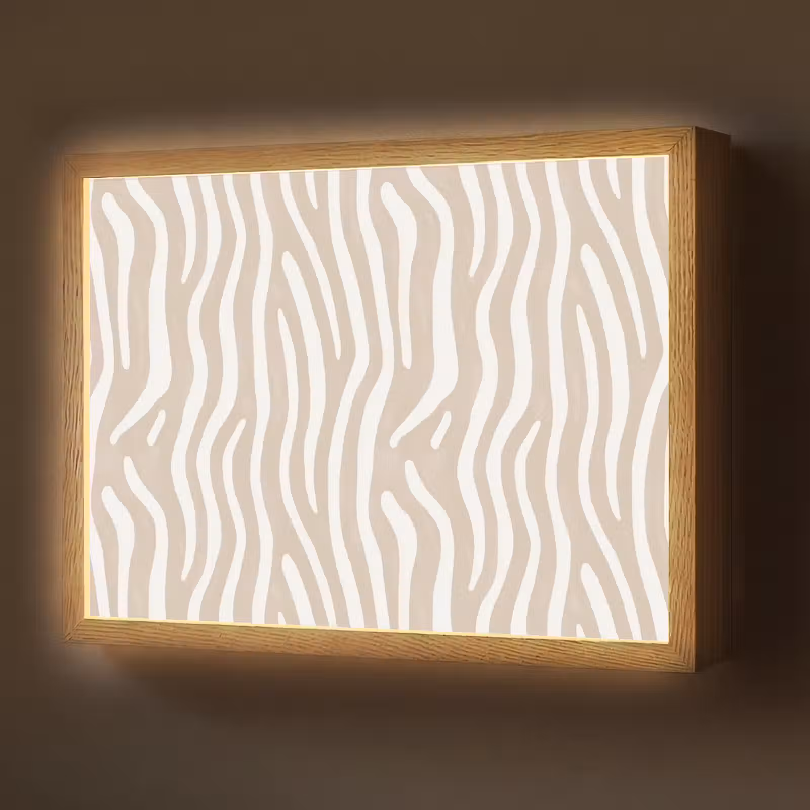 Lightbox - Wandlamp - Abstract - Zebra - Beige — 1