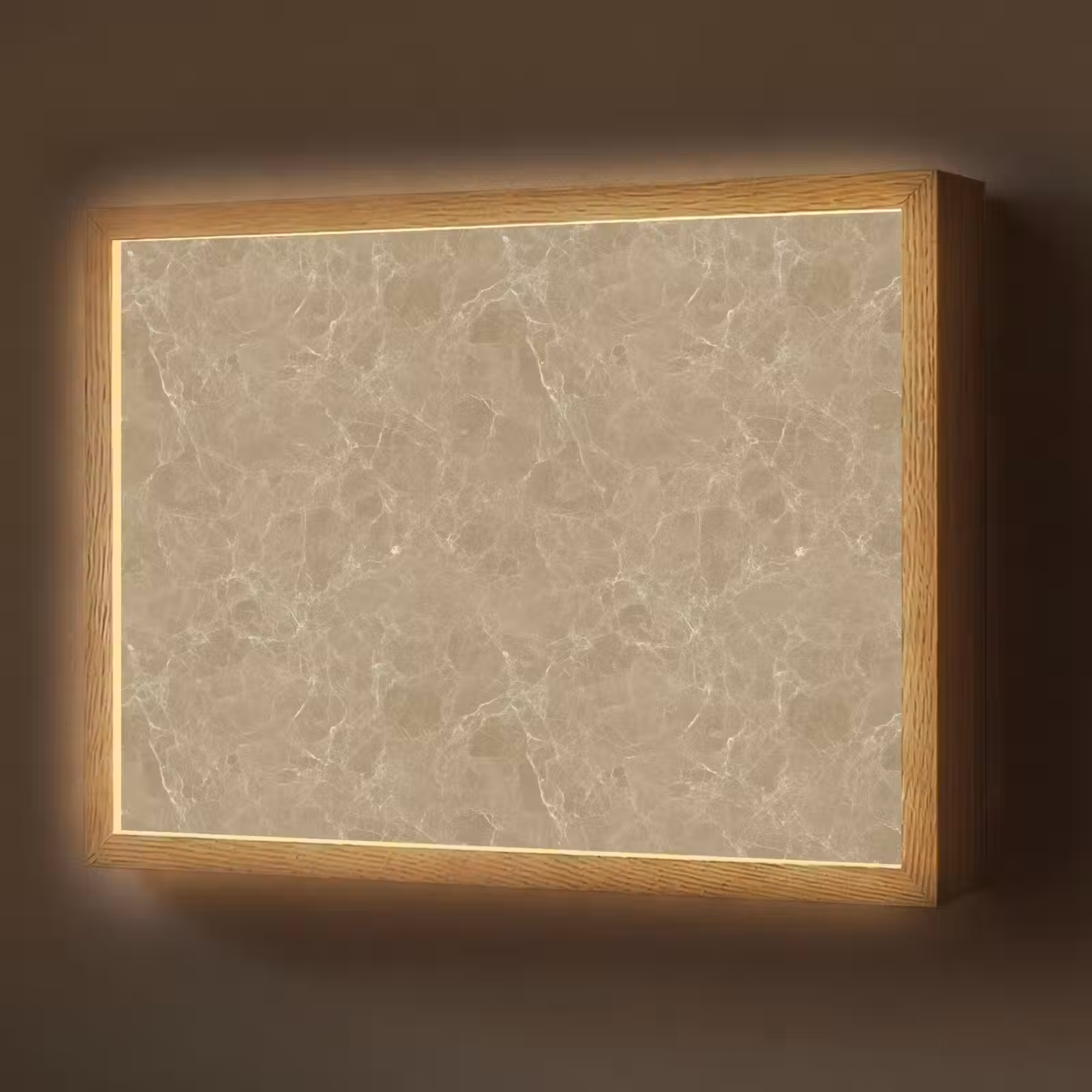 Lightbox - Wandlamp - Beige - Marmer - Witte aders — 1