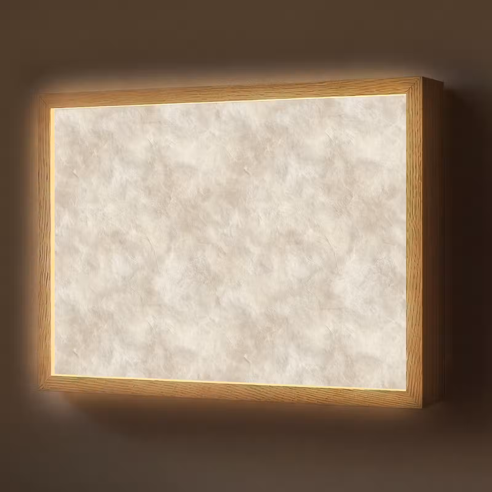 Lightbox - Wandlamp - Beige - Reliëfstructuur - Natuursteen — 1