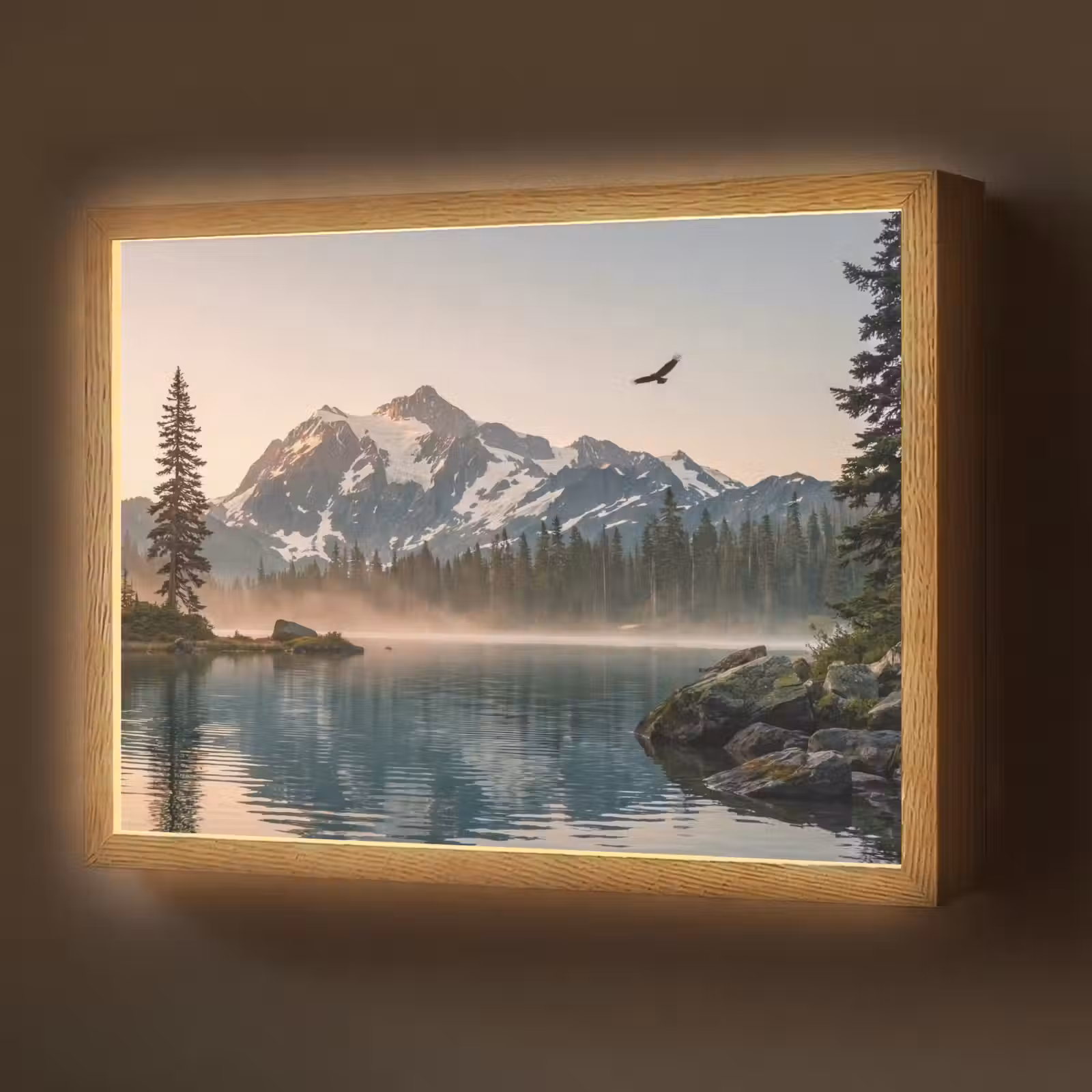 Lightbox - Wandlamp - Bergen - Water - Bomen — 1