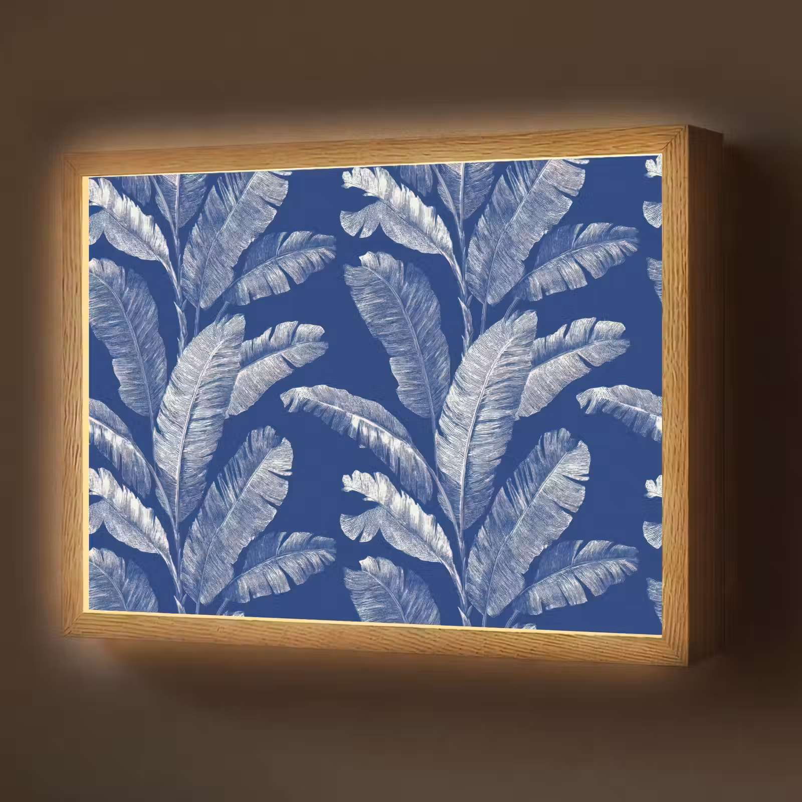 Lightbox - Wandlamp - Blad - Palm - Blauw — 1