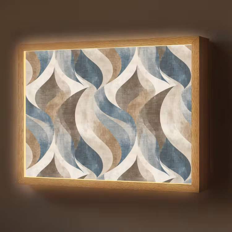 Lightbox - Wandlamp - Abstract - Golven - Kleurrijk — 1
