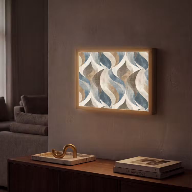 Lightbox - Wandlamp - Abstract - Golven - Kleurrijk — 2