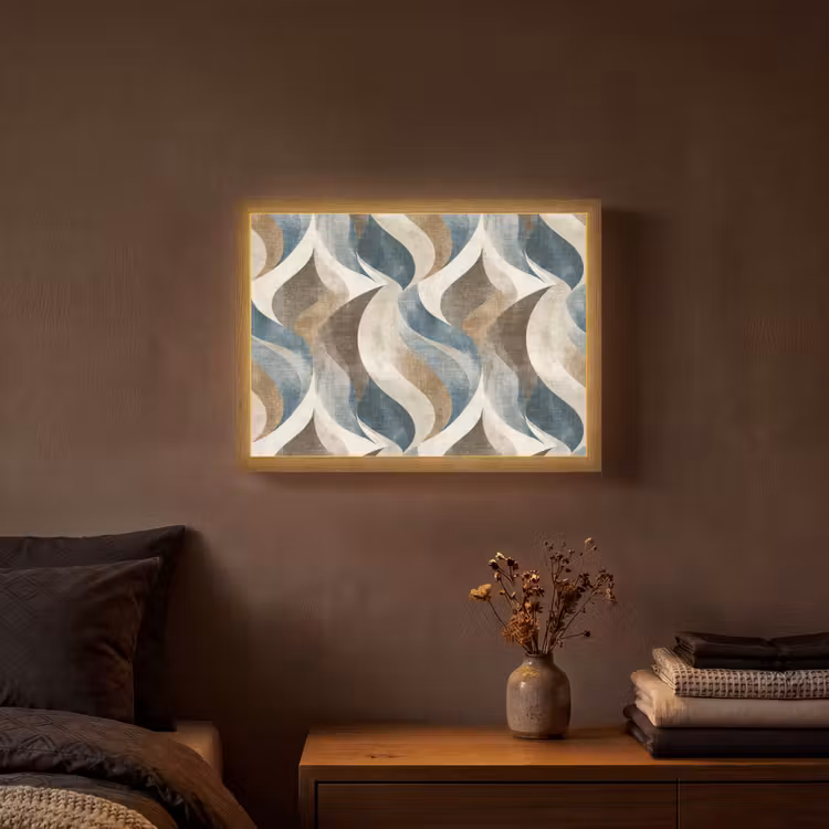 Lightbox - Wandlamp - Abstract - Golven - Kleurrijk — 3