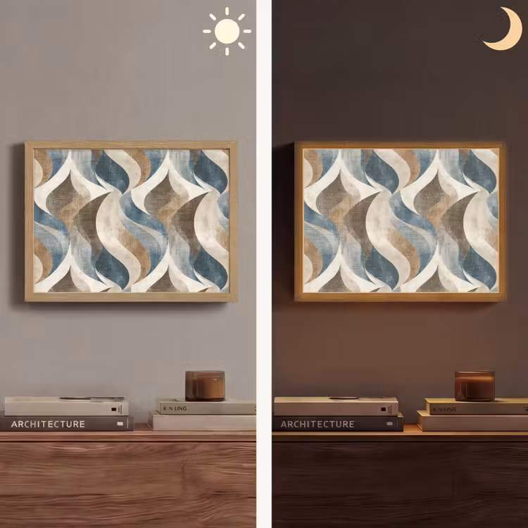 Lightbox - Wandlamp - Abstract - Golven - Kleurrijk — 6