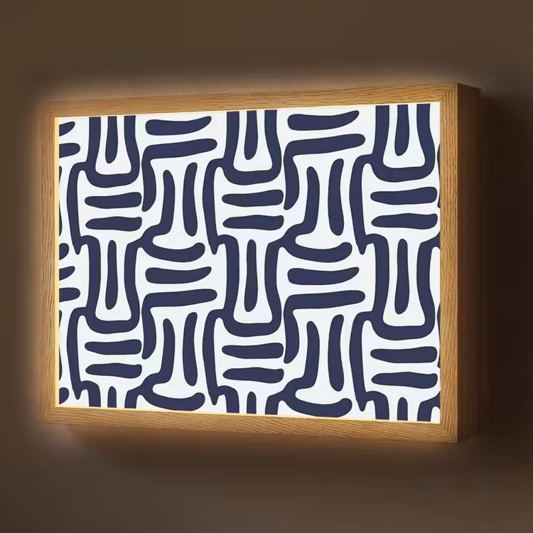 Lightbox - Wandlamp - Abstract - Modern - Blauw — 1