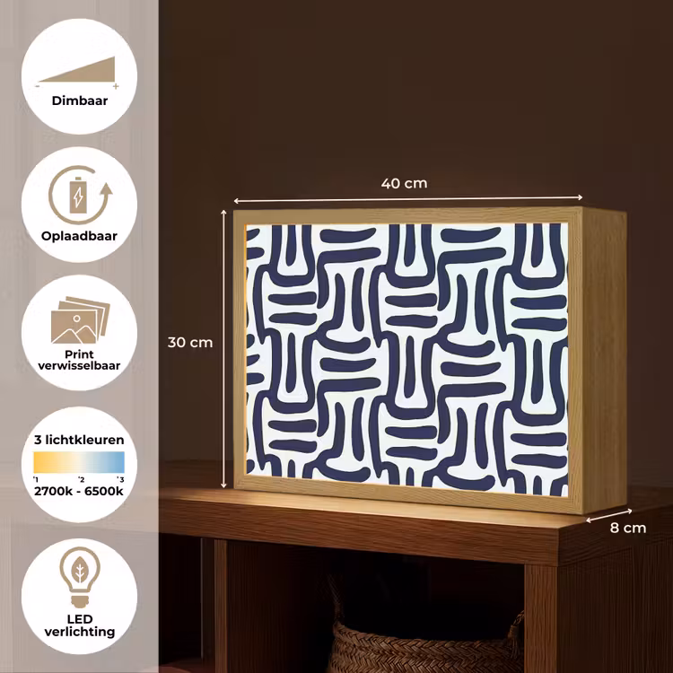 Lightbox - Wandlamp - Abstract - Modern - Blauw — 10