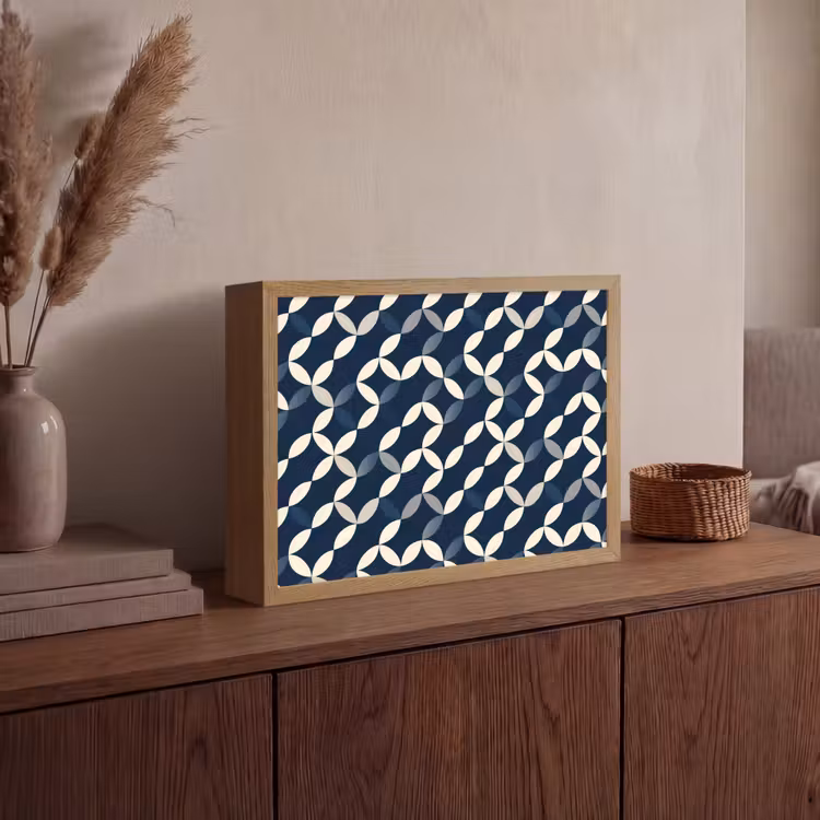Lightbox - Wandlamp - Abstract - Patroon - Blauw — 4