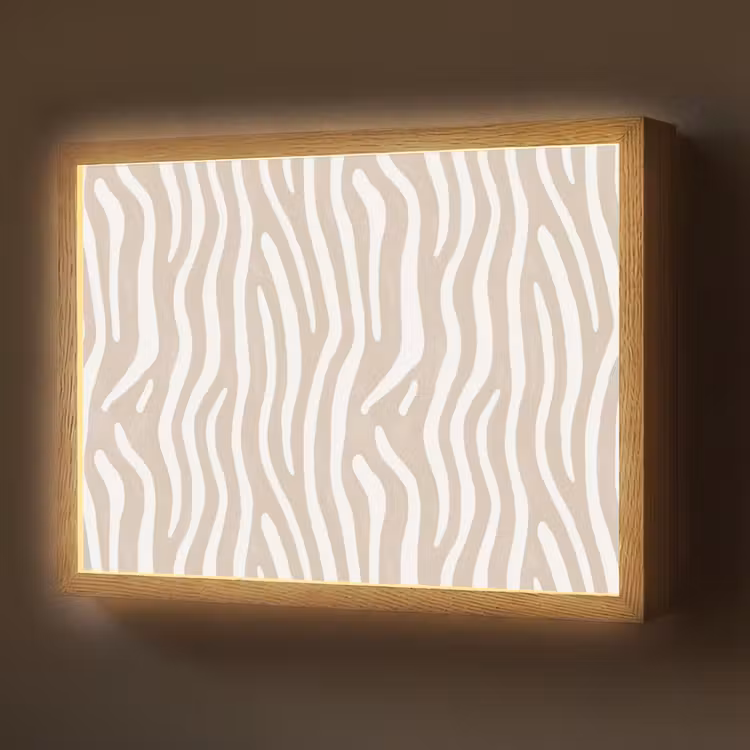 Lightbox - Wandlamp - Abstract - Zebra - Beige — 1