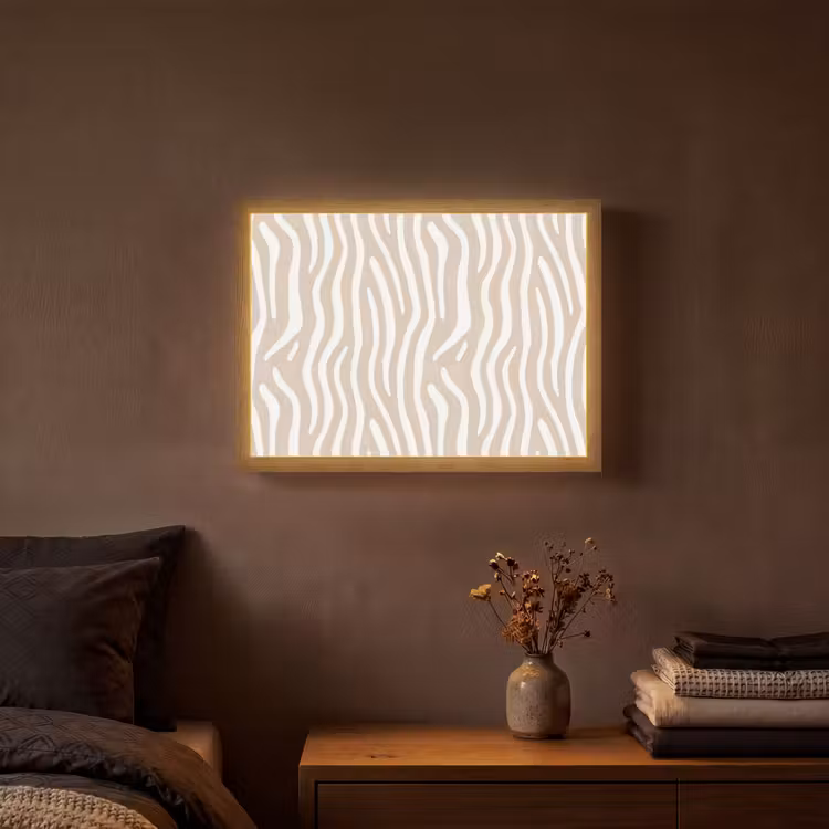 Lightbox - Wandlamp - Abstract - Zebra - Beige — 3