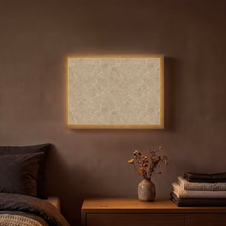 Lightbox - Wandlamp - Beige - Marmer - Witte aders — 3