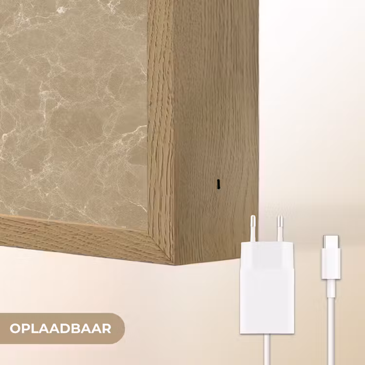 Lightbox - Wandlamp - Beige - Marmer - Witte aders — 7