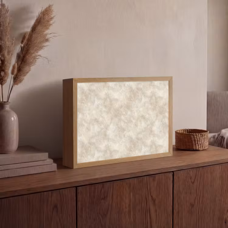 Lightbox - Wandlamp - Beige - Reliëfstructuur - Natuursteen — 4