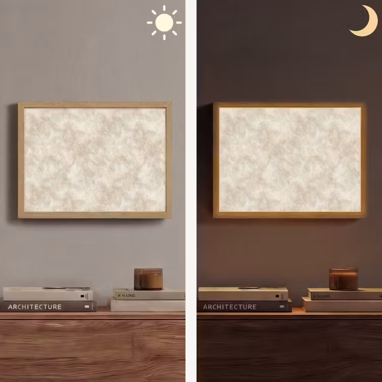 Lightbox - Wandlamp - Beige - Reliëfstructuur - Natuursteen — 6