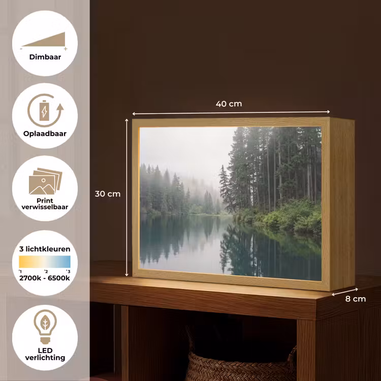 Lightbox - Wandlamp - Bergen - Meer - Bos — 10