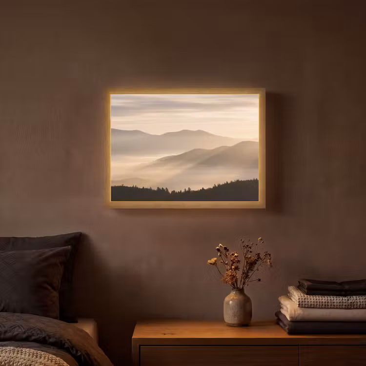 Lightbox - Wandlamp - Bergen - Mist - Zonnestralen — 3