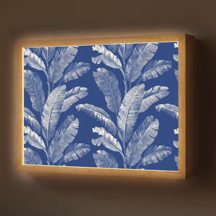 Lightbox - Wandlamp - Blad - Palm - Blauw — 1