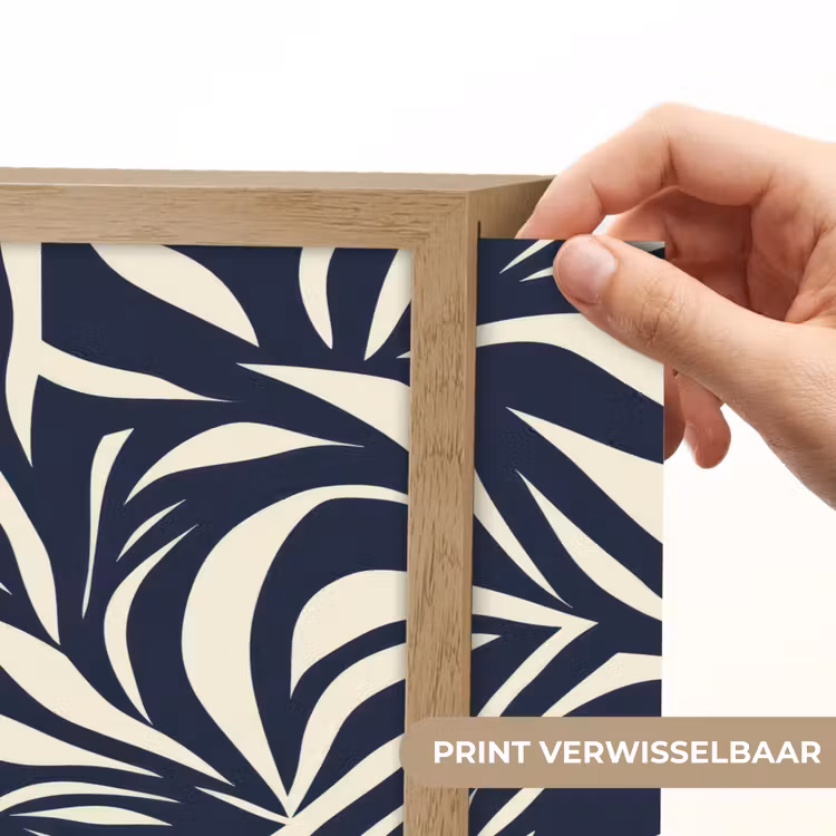 Lightbox - Wandlamp - Bladvormen - Blauw - Patroon - Wit — 5