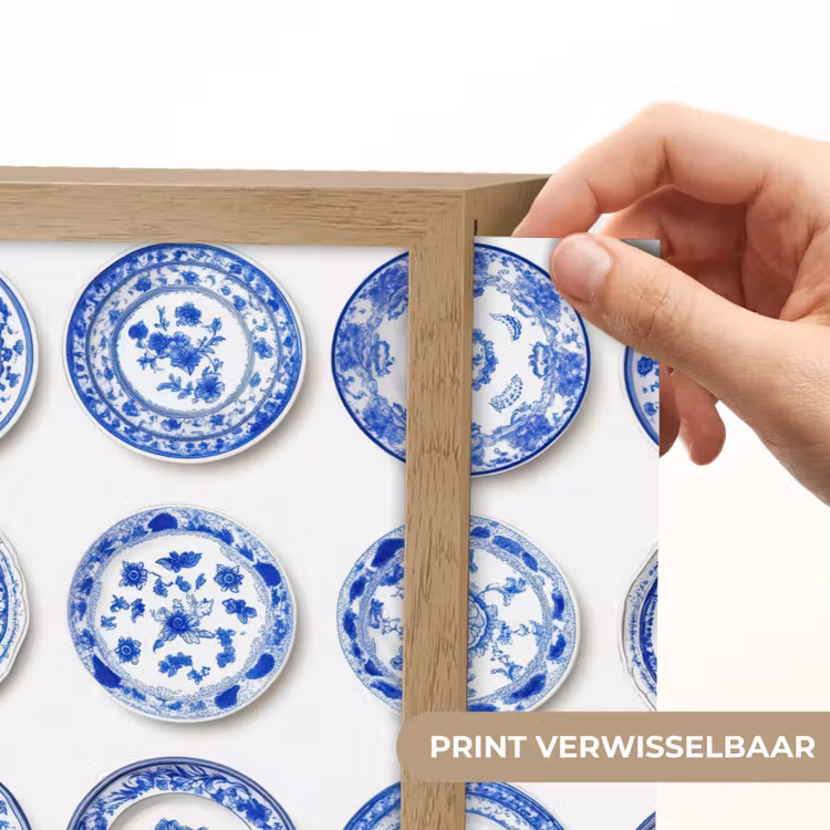 Lightbox - Wandlamp - Borden - Bloemen - Patroon - Blauw — 5