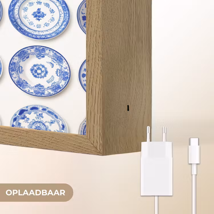 Lightbox - Wandlamp - Borden - Bloemen - Patroon - Blauw — 7