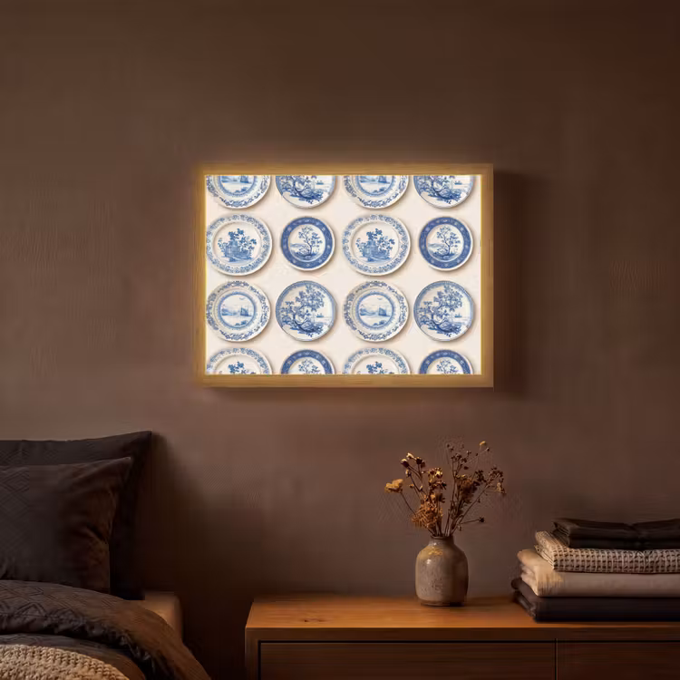 Lightbox - Wandlamp - Borden - Bomen - Planten - Blauw — 3