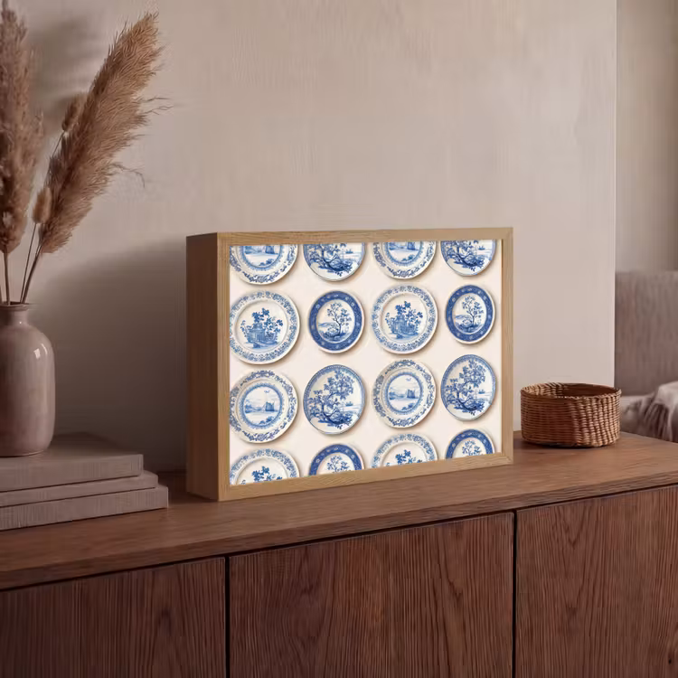 Lightbox - Wandlamp - Borden - Bomen - Planten - Blauw — 4