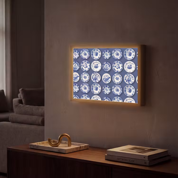 Lightbox - Wandlamp - Borden - Floraal - Blauw — 2