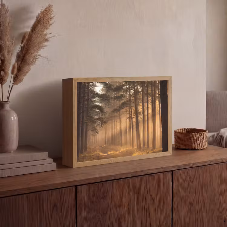Lightbox - Wandlamp - Bos - Mist - Zonlicht — 4