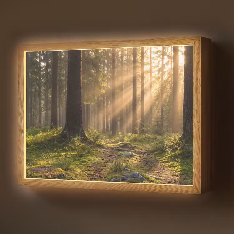 Lightbox - Wandlamp - Bos - Zonlicht - Gras — 1